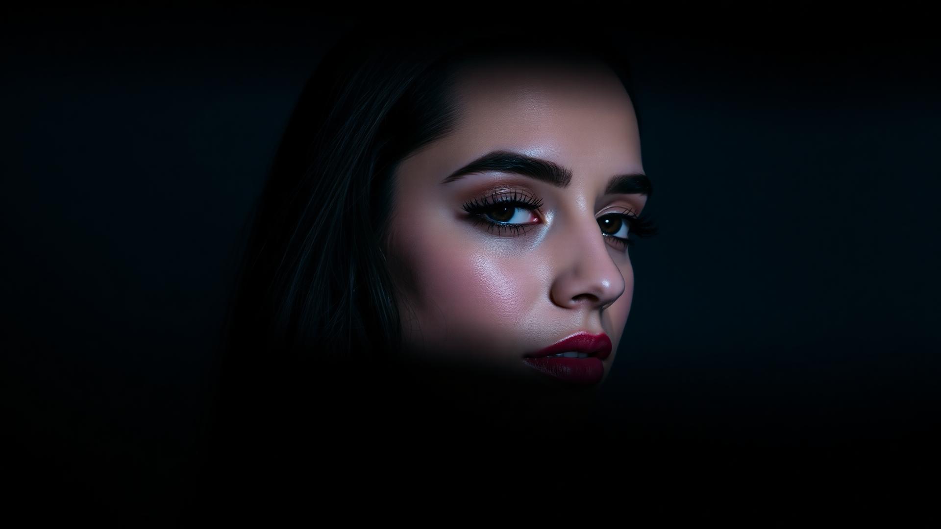 Editorial portrait with lash extensions